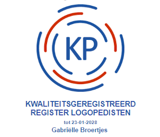 De KP-badge van Gabrielle Broertjes